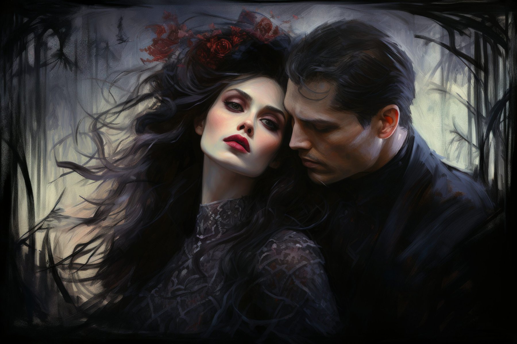 Step into a world where hauntingly beautiful vampires captivate with their ethereal allure.