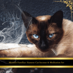 Moonlit Familiar: Siamese Cat Incense & Meditation Set