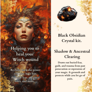 Black Obsidian Healing the witch wound - Shadow & Protection Healing Kit