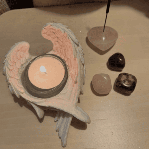 Angel tea light holder.